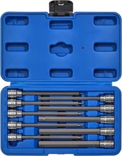 10 Pcs 38 Drive Extra Long 6 Allen Hex Bit Socket Set - 116 Inch - 12 Inch