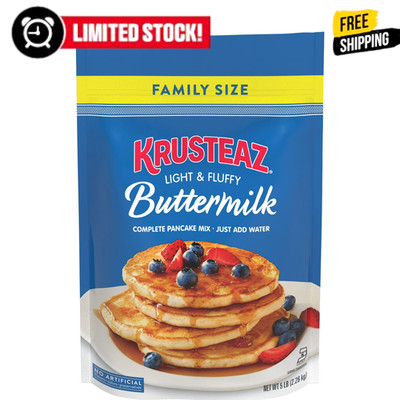 Krusteaz Complete Buttermilk Pancake & Waffle Mix Light Fluffy 5 lb. Bag