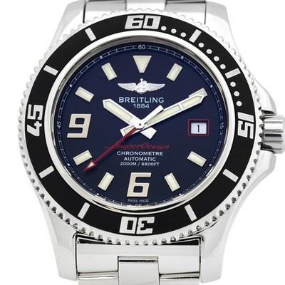 BREITLING Super Ocean A17391A8 A17391 Automatic Black Dial Men Warranty