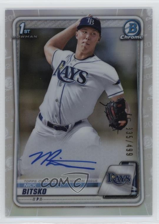 2020 Bowman Draft Chrome Picks Refractor /499 Nick Bitsko #CDA-NB Auto 12ui