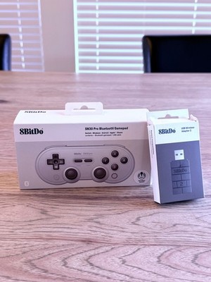 8bitdo SNES30 Wireless Bluetooth Controller with USB Wireless Adapter