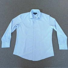 Mizzen + Main Leeward Button Up Shirt Mens XL Long Sleeve Blue Black Check