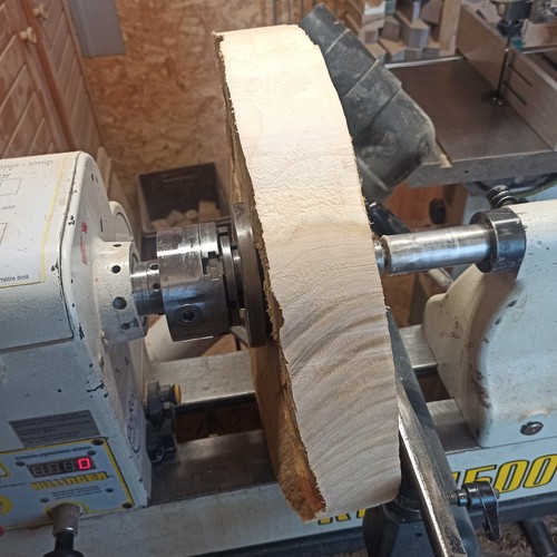 Plato XL de madera de cerezo, torneado húmedo, diámetro 35 cm - Imagen 6 de 13