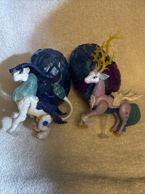 Mega Bloks Construx Crystal Creatures Series 2 Tealdrop & Everdream Stands Eggs