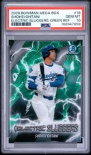 2026 Bowman Mega Box Shohei Ohtani Electric Sluggers Green Refractor /99 PSA 10