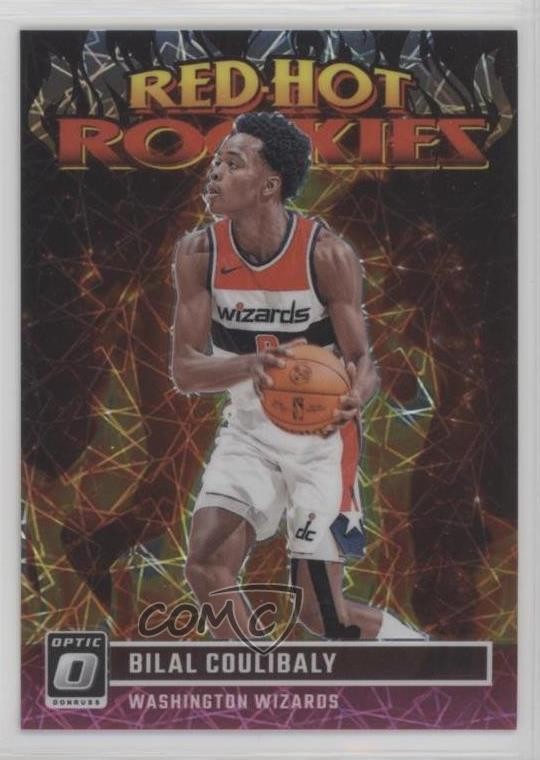 2023-24 Donruss Optic Red Hot Rookies Pink Velocity Prizm /79 Bilal Coulibaly RC