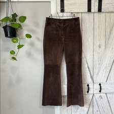 VINTAGE Moda Int The Christie Fit Genuine Suede Leather Mid Rise Pant 30 Waist