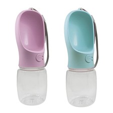 Nobby Trinkflasche 2in1 mint pink auslaufsicher Trinkwasserflasche Napf Hund