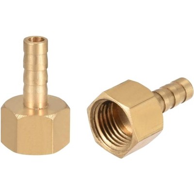 Messing Schlauchverbinder G1/4 6mm 2 Stück Wasser Luft Öl Gas Rohrleitung