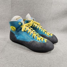 Vintage 90s La Sportiva Mega Blue Mens Size 9 Rock Lace Up Climbing Shoes