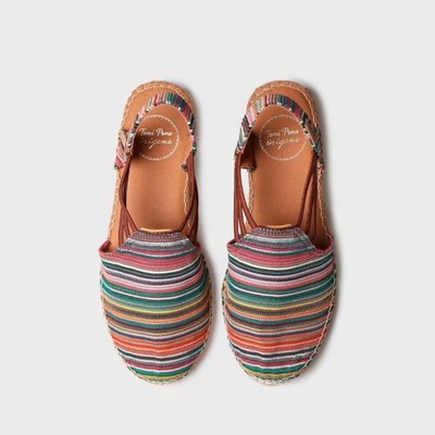 Toni Pons Noa-Bo mehrfarbige flache Damen-Espadrilles Sommer Urlaub Schuhe UK 3 8