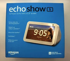 Amazon Echo Show 5 Smart Display with Alexa - White - NEW (Open Box) 