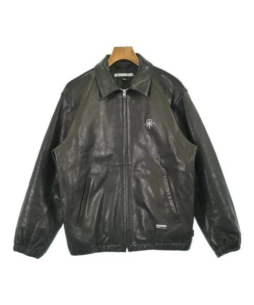 NEIGHBORHOOD Black Leather Outer Shell Coats, Jackets & Vests for