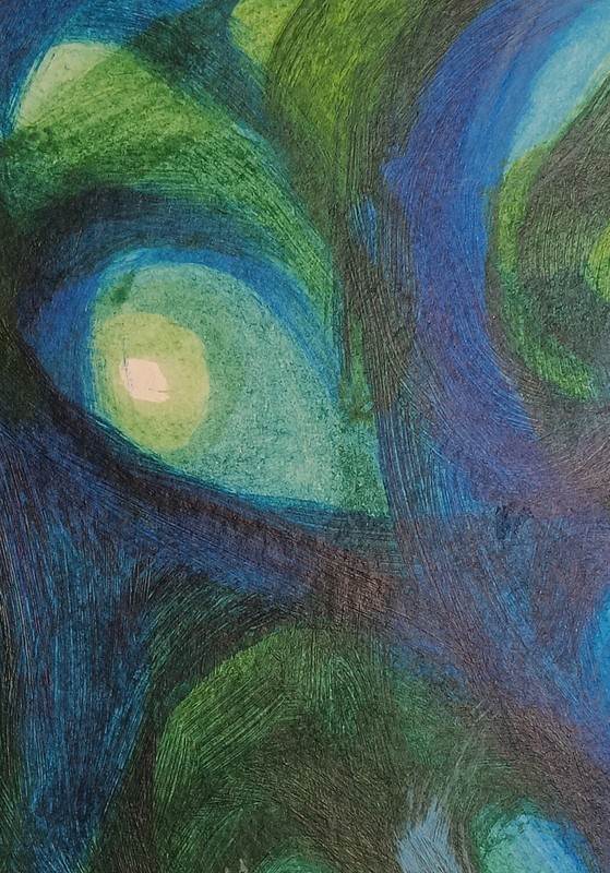 ACEO Original Art Card 2.5 x 3.5 Acrylic  Abstract Painting Series 7/8