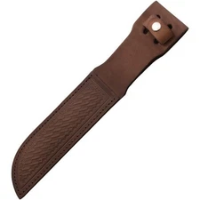 Sheaths Basketweave Leather For Fixed Knife Blade Of Up To 7.5" Dark Brwn SH1258