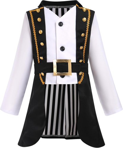 Boys Halloween Costume Prince Charming Royal Guard Pirate Dress up Birthday Outf - Picture 12 of 16