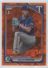 2024 Bowman Sapphire Edition Chrome Prospects Orange 10/25 Brock Porter w7p