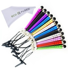 Stylus Pen Bundle 12 Pack/Short Pens with 3.5mm 12 Pack, Multicolor