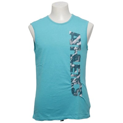 Identic Man, Tank­top, Größe: M, Blau, Print, Herren #tEv