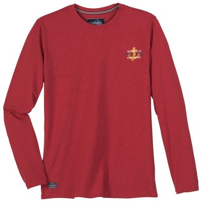 Redfield Longsleeve Übergröße Brustprint rot maritim