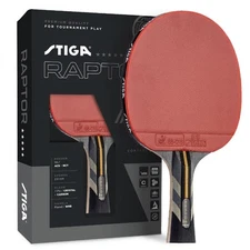 Carbon Fiber Ping Pong Paddle - 2mm Sponge, Flared Handle - Performance Table...
