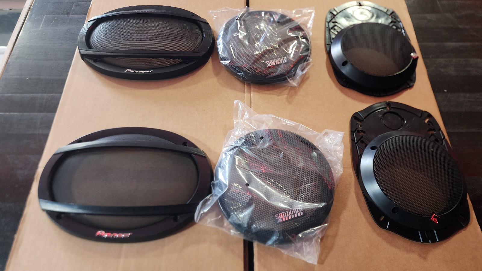 ROCKFORD FOSGATE POWER 5 1/4", SUNDOWN AUDIO 6 1/2" , PIONEER 6X9 SPEAKER GRILLS