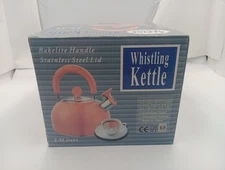 2.5 Liter Alpine Cuisine Whistling Kettle Bakelite Handle Stainless Steel Lid