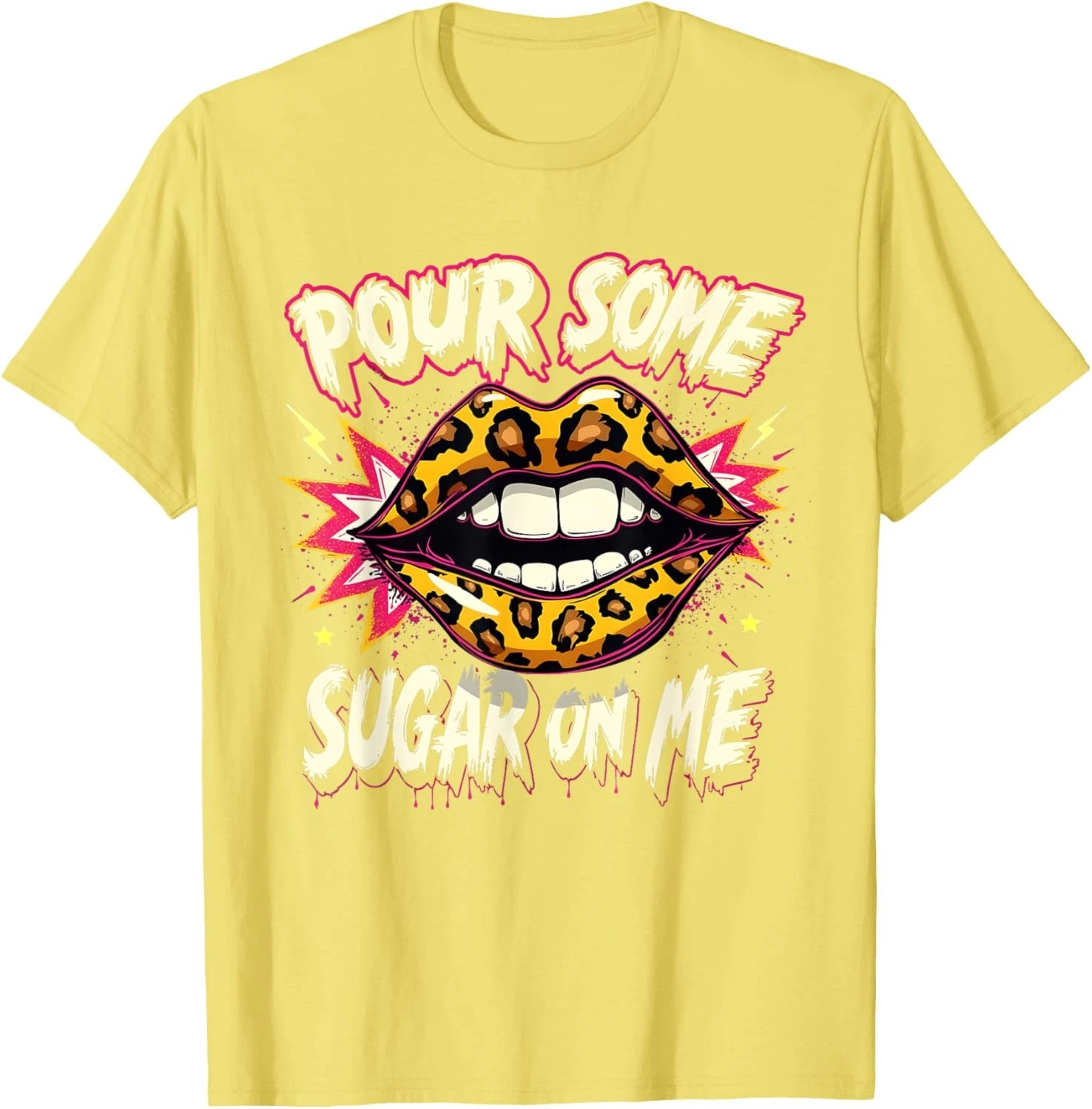 VALENTINO Felpa con cappuccio Happy Valentine's Day retrò labbra leopardate versare qualche zucchero arte