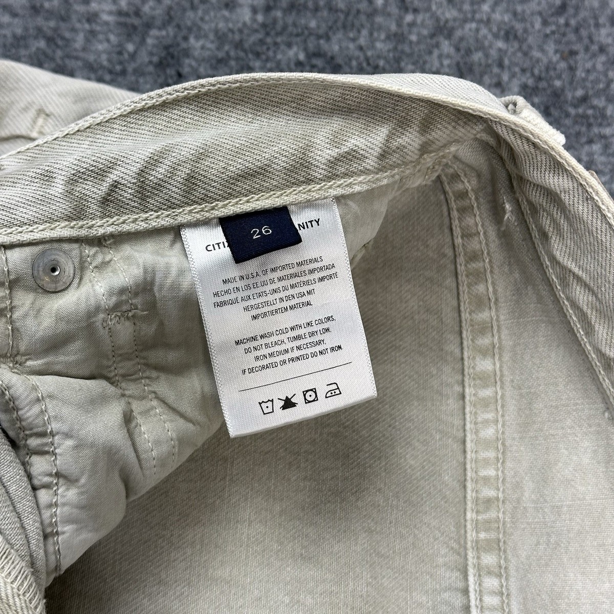 Citizens of Humanity Jeans Womens 26 Gray Daphne Crop Straight Hi