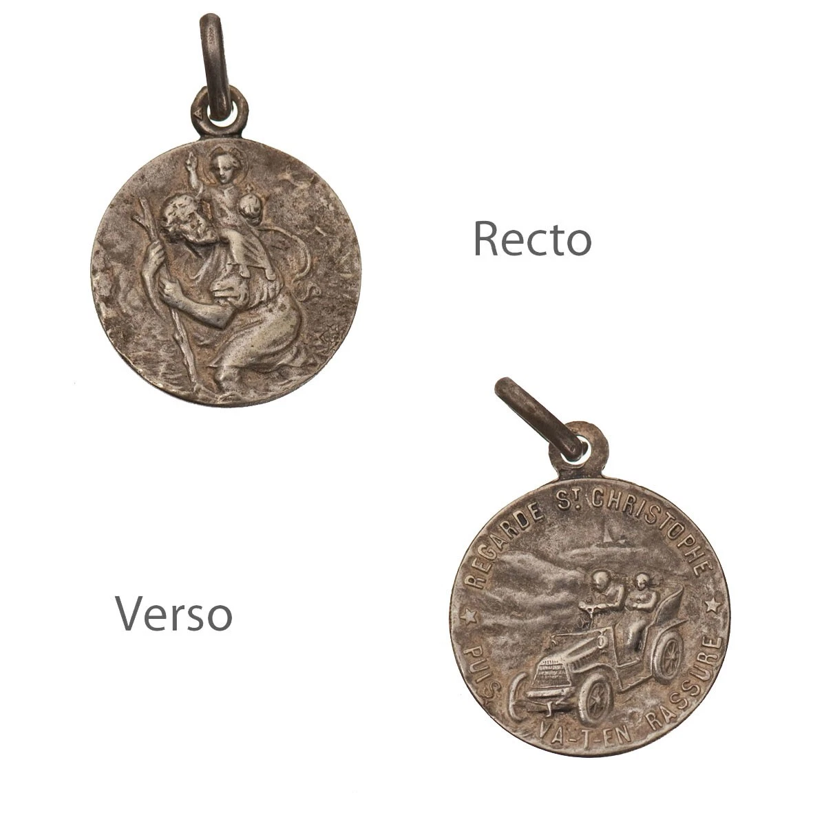 MEDAILLE RELIGIEUSE ANCIENNE/ SAINT FRANCOIS. SAINT ANTOINE. METAL