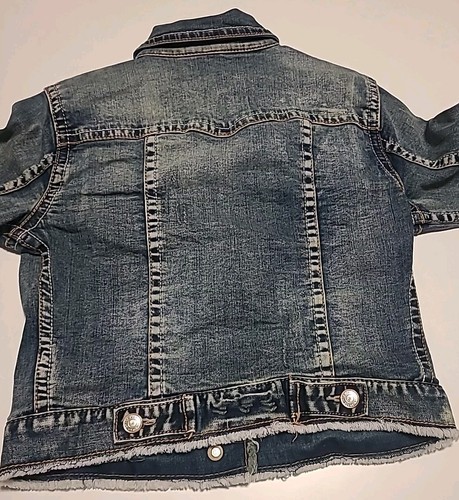 Grace In LA Girls Denim Trucker Jacket Size XLarge - Picture 9 of 12