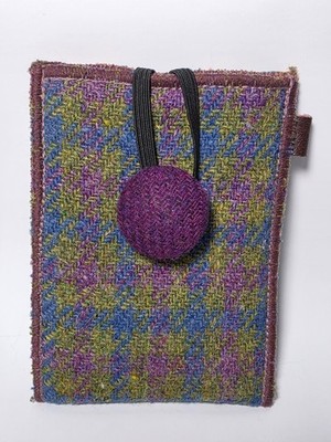 Harris Tweed x Bertie Girl Centenary Label Mini Plaid Pouch Key
