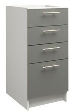 JD Greta Kitchen Drawer Unit Fixed Height 400mm Storage Cabinet – Grey Matt