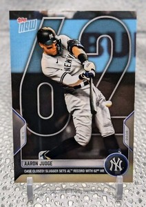 2022 MLB Topps Now Aaron Judge SETS AL RECORD WITH 62ND HR Yankees #1012 