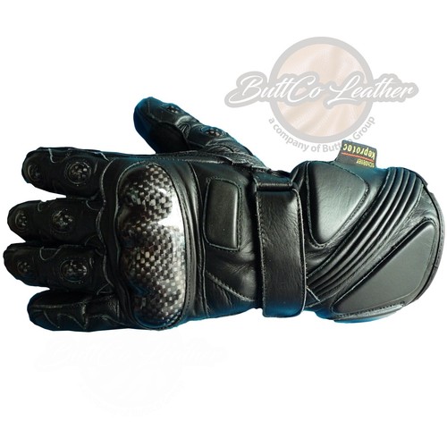 Premium Motociclista Moto Guantes Blindado Cuero LEATHER para Track Day - Picture 23 of 38