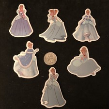Disney Stickers - Disney Cinderella Lot of 6 Stickers.