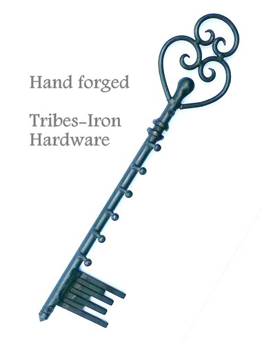 Handmade Key Holder Rack Wrought Iron 6 Hooks Neckless Wall Hanger new home Gift - Picture 9 of 9