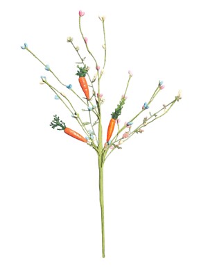 37cm Länge Karotte und Blüte Ostern Pick Dekoration -1 Auswahl pro Menge Basteln