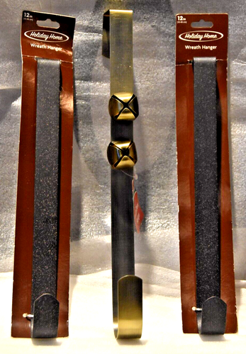 3-Wreath Hanger, 2-12" 1-14"w/Bells Wreath Hangers for Front/Out Door, Over Door - Picture 5 of 8