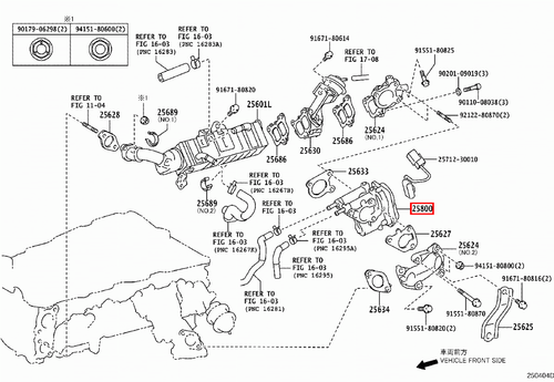 Genuine Toyota Hiace KDH221 1KD 3.0 Diesel Exhaust Gas Recirculation EGR Valve - Picture 11 of 14