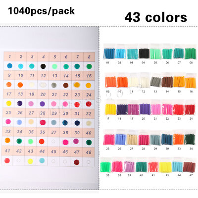 1040Pcs Dental Orthodontic Ligature Ties Braces Elastic Rubber Bands Mixed Color