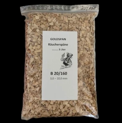 Goldspan smoke Räucherspan 3 L Rauchspäne 3,0-10mm B20/160 Räuchermehl räuchern