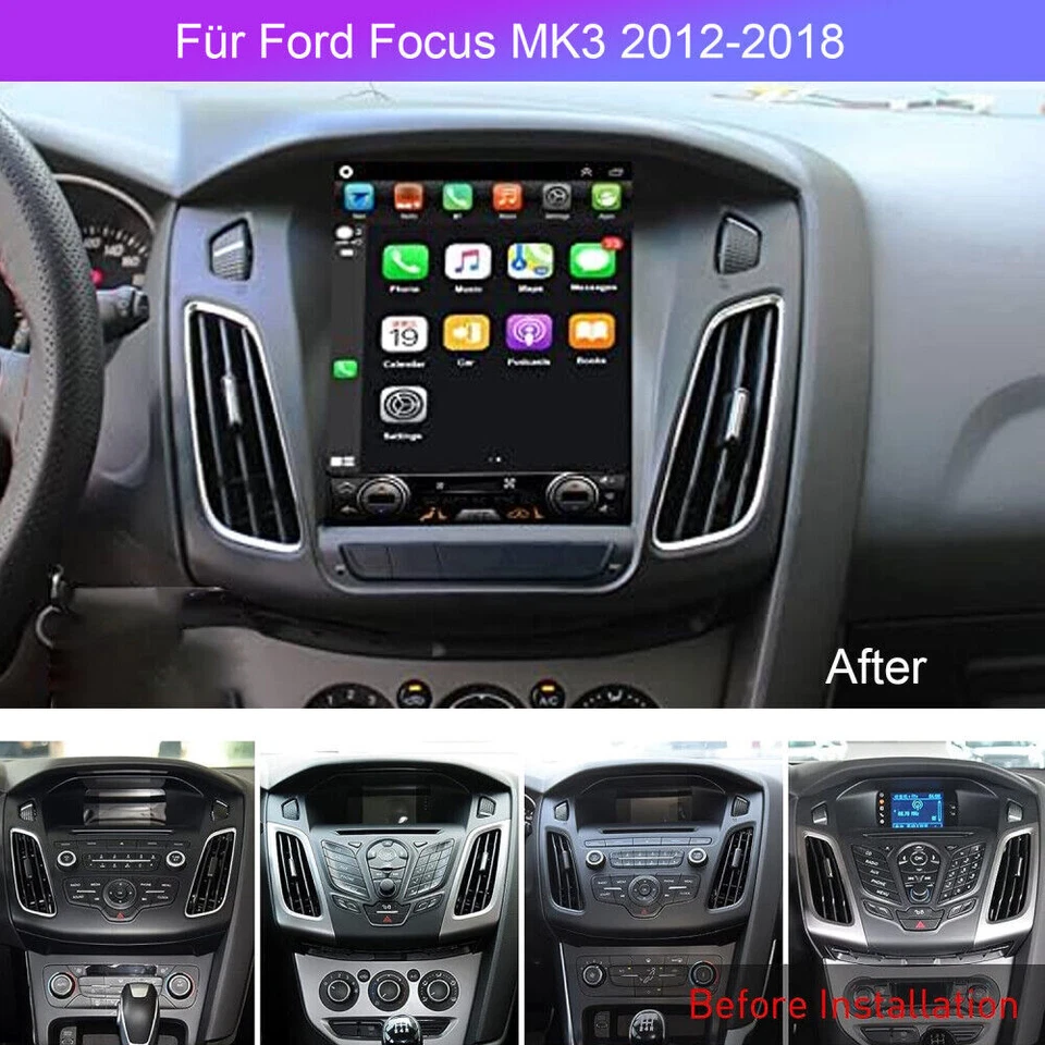 Für Ford Focus MK3 2012-2018 Android 13 Autoradio CarPlay WIFI GPS Navi + Kamera - Bild 3 von 4