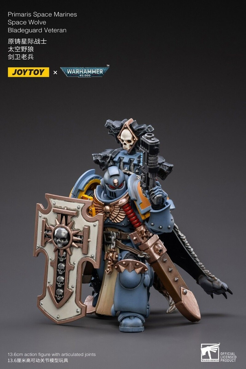 JOYTOY X Warhammer 40k JT2795 Space Wolves Bladeguard Veteran 1/18