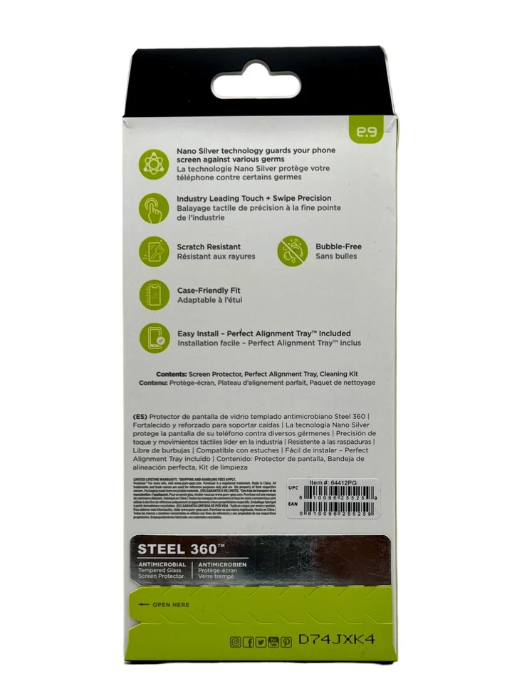 NEW PureGear Steel 360 Apple iPhone 14 & 14 Pro  Glass Screen Protector 6.1 in - Image 2 of 4
