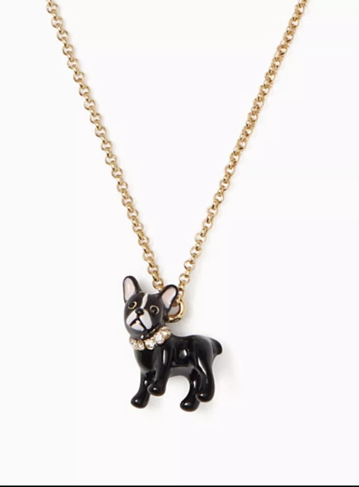 French bulldog sale necklace kate spade
