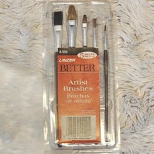 LINZER BETTER Artist Brushes 5 Piece Set Assorted A 555