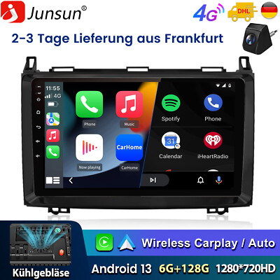 6+128G Android14 Autoradio GPS KAM Für Benz A/B Klasse Sprinter Viano VW Crafter