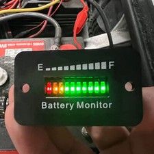 LED Battery Meter Battery Level Monitor Lead-Acid Battery Gauge 12V24V36V48V60V