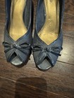 Life Stride Black Slip On Open Toe Comfy Bow Kitten Heel Size 9.5 2in — photo 2